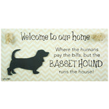 Splosh Basset Hound Dog Breed Hanging Sign