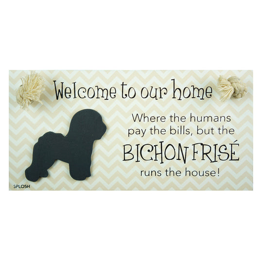 Splosh Bichon Frise Dog Breed Hanging Sign