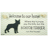 Splosh Boston Terrier Dog Breed Hanging Sign