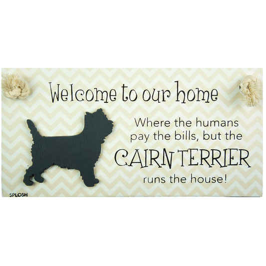 Splosh Cairn Terrier Dog Breed Hanging Sign