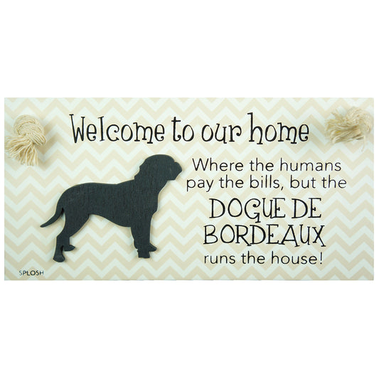 Splosh Dogue de Bordeaux Dog Breed Hanging Sign