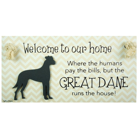 Splosh Great Dane Dog Breed Hanging Sign