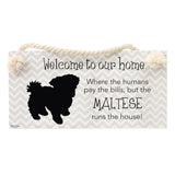 Splosh Maltese Dog Breed Hanging Sign