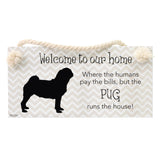 Splosh Pug Dog Breed Hanging Sign