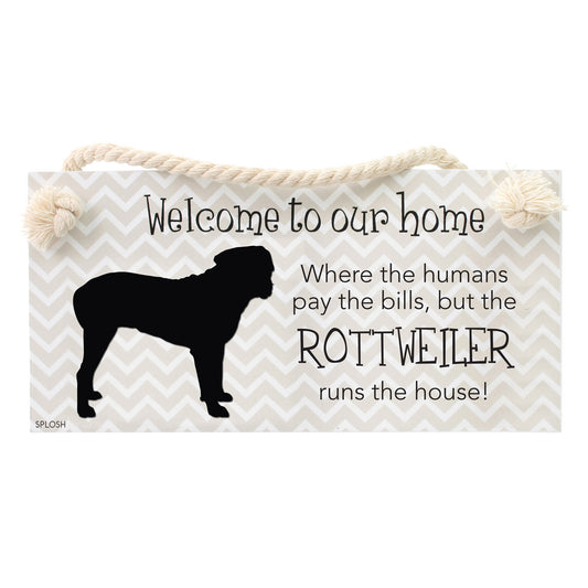 Splosh Rottweiler Dog Breed Hanging Sign