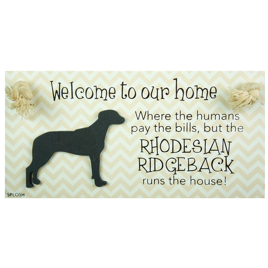 Splosh Rhodesian Ridgeback Dog Breed Hanging Sign