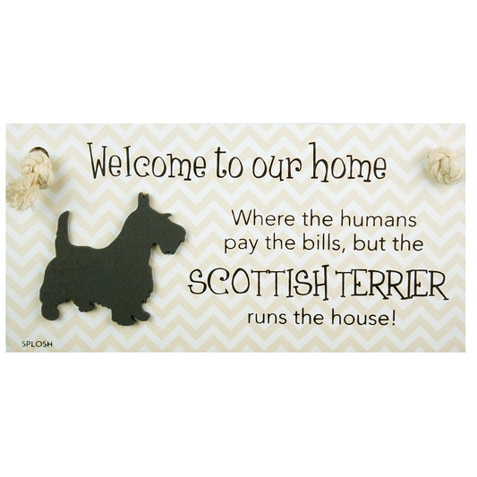 Splosh Scottish Terrier Dog Breed Hanging Sign