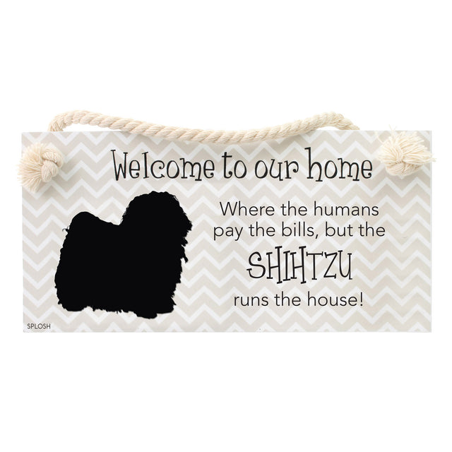 Splosh Shih Tzu Dog Breed Hanging Sign