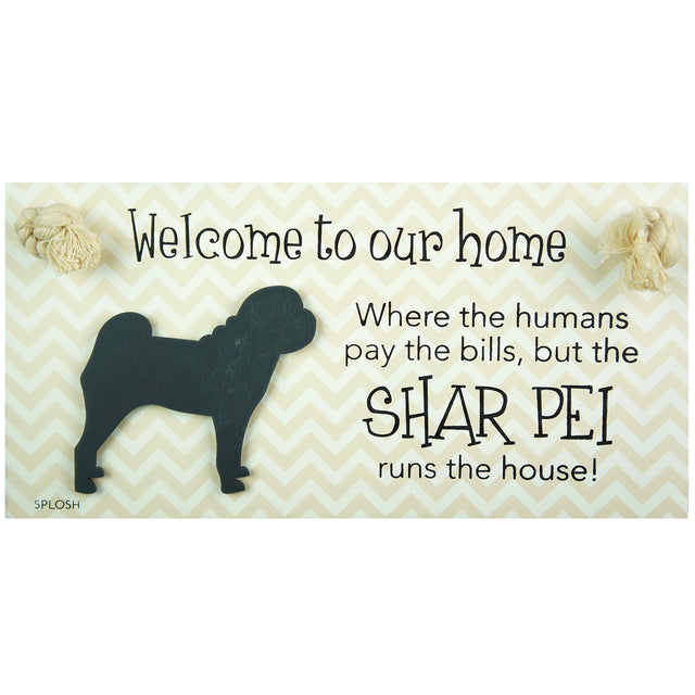 Splosh Shar-Pei Dog Breed Hanging Sign