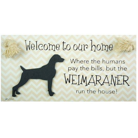 Splosh Weimaraner Dog Breed Hanging Sign