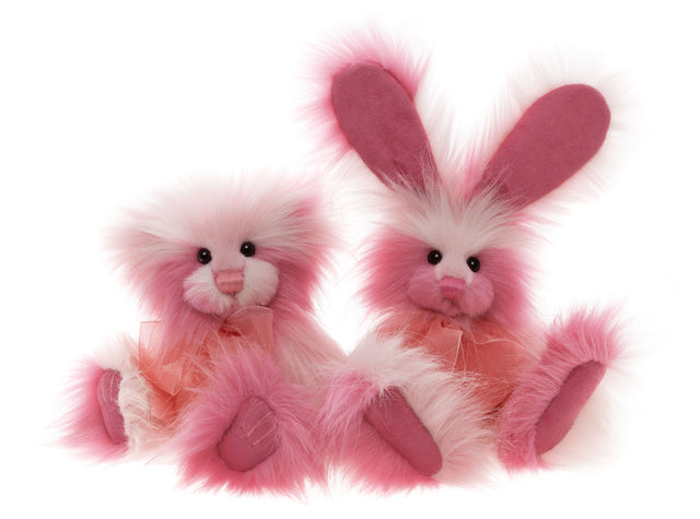 Pinkleberry Bear and Pinkerton Bunny from the 2026 Charlie Bear Plush Collection