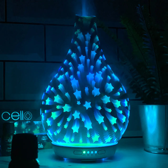 Ultrasonic Diffuser Art Glass - Stars 3D Large