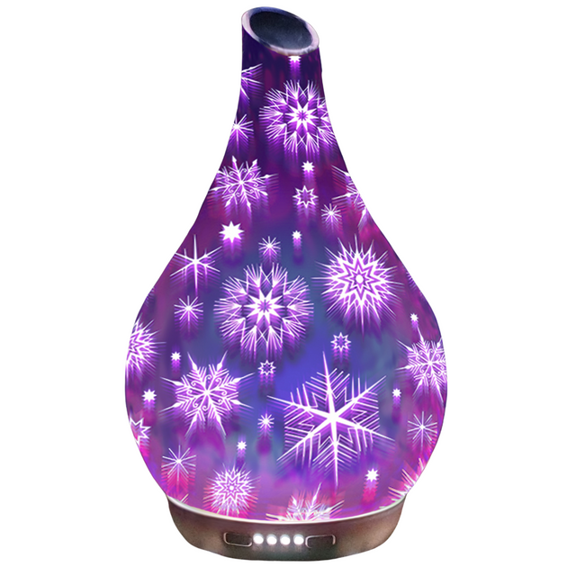 Ultrasonic Diffuser Art Glass - Snowflake 3D Large