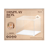 ROBOTIME Rolife Kits Miniature House Display Box DF03L packaging with clear acrylic front on a beige background