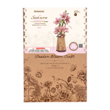 ROBOTIME Rowood Sakura DIY Wooden Flowers with floral design and Rowood branding