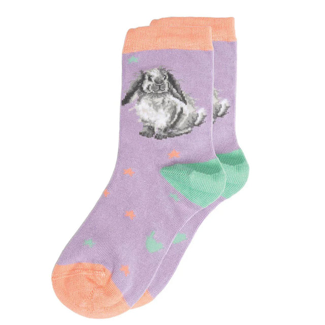 Wrendale Designs Rosie Rabbit Size 6-8 1/2 Children's Socks Rabbit