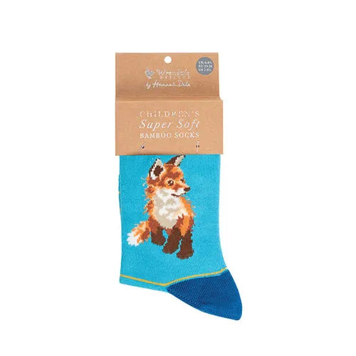 Wrendale Designs Born to be Wild Size 9-12 Children's Socks Fox