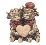 Lesser & Pavey - Highland Cow Hughie Heart Tartan