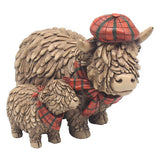 Lesser & Pavey - Highland Cow Hughie Mum Baby Cow Tartan