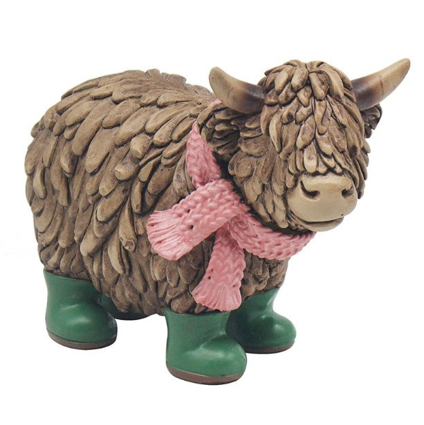 Lesser & Pavey - Highland Cow Hughie With Wellies (Small)
