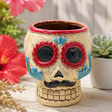 Gleneagles - Dark Matters Stoneware - Skull Bloom - Pot