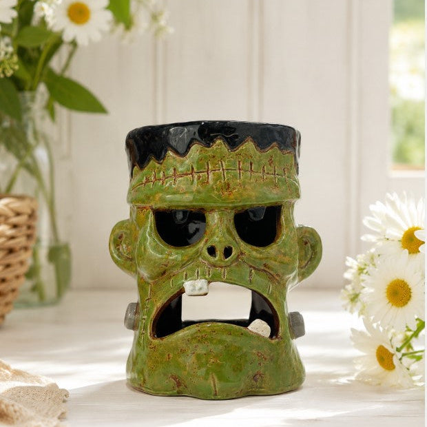 Gleneagles - Dark Matters Stoneware - Patchwork Monster - Tealight Holder