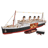 TGL02 ROBOTIME Rolife kits Model ship 1912 Eternal Atlantic Voyager - Model of the Titanic on a white background