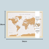 Splosh Travel Map - World Map - Small - White