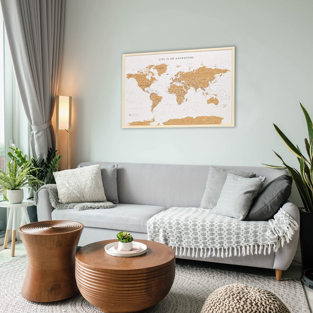 Splosh Travel Map - World Map - Large - White