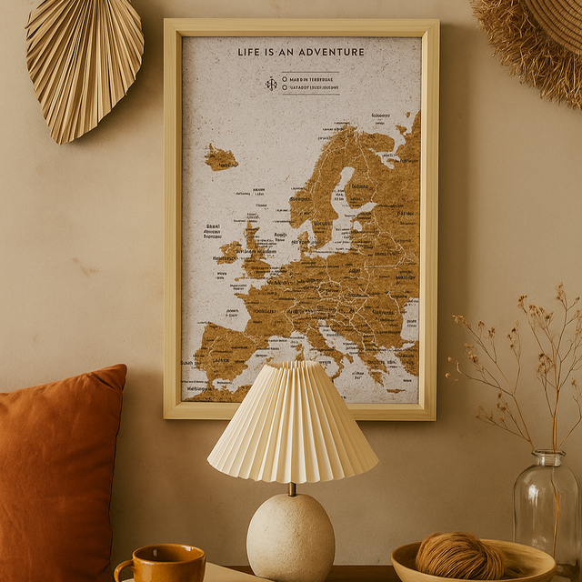 Splosh Travel Map - Europe Map - Small - White