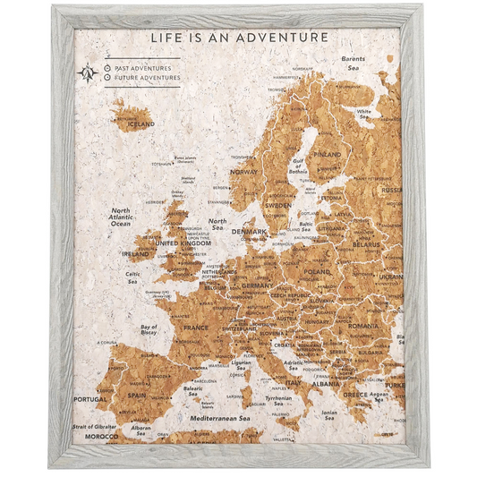 Splosh Travel Map Europe Desk Grey