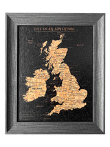 Splosh Travel Map - UK & Ireland Map - Desk - Black