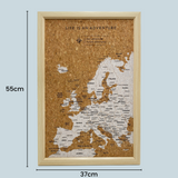 Splosh Travel Map - Inverted Europe Map - Small - White