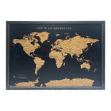 Splosh Travel Map - World Map - Medium - Black