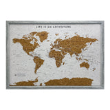 Splosh Travel Map - World Map - Medium - Grey