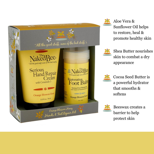 The Naked Bee Orange Blossom Honey Hand & Feet Gift Set