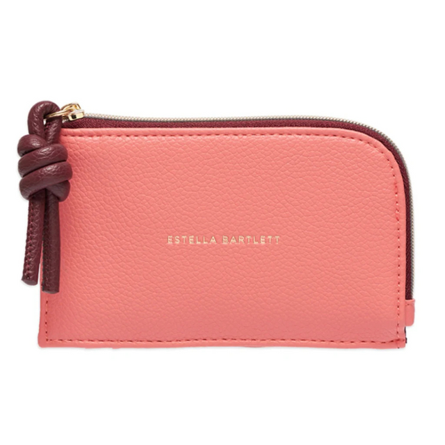 Estella Bartlett Knot Card Purse - Coral