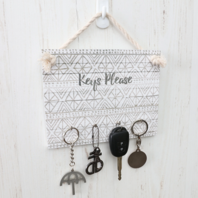 Splosh Tribal 'Key's Please' Hanging Sign