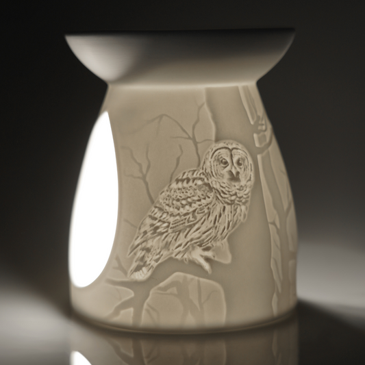 Cello Porcelain Tealight Burner - Nocturnal Owl