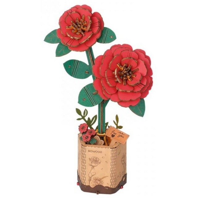 ROBOTIME Red Camellia DIY Model Kit