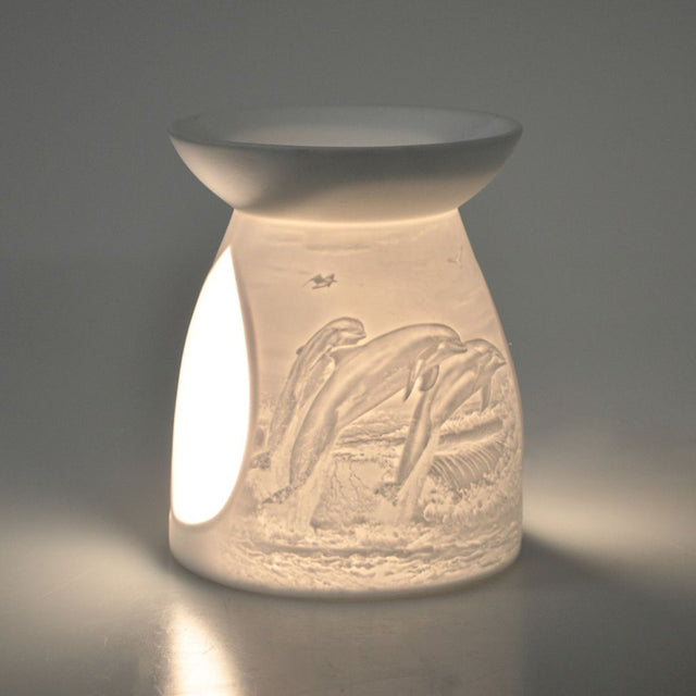 Cello Porcelain Tealight Burner - Dolphin