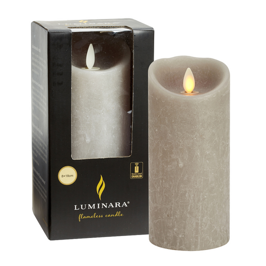 Luminara Indoor 3.0" x 7.0" Vintage Grey Candle