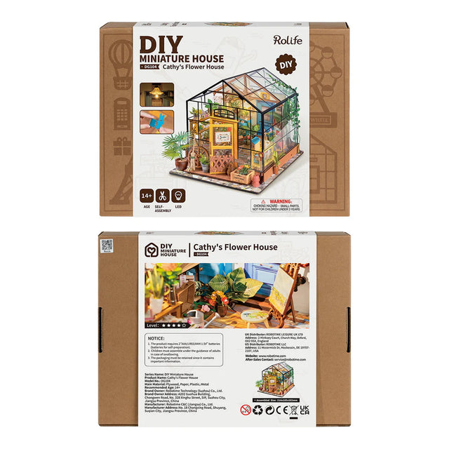 ROBOTIME Cathy's Flower House DIY Model Kit