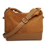 Alice Wheeler Fudge Kensington Suedette Large Crossbody Bag with adjustable strap
