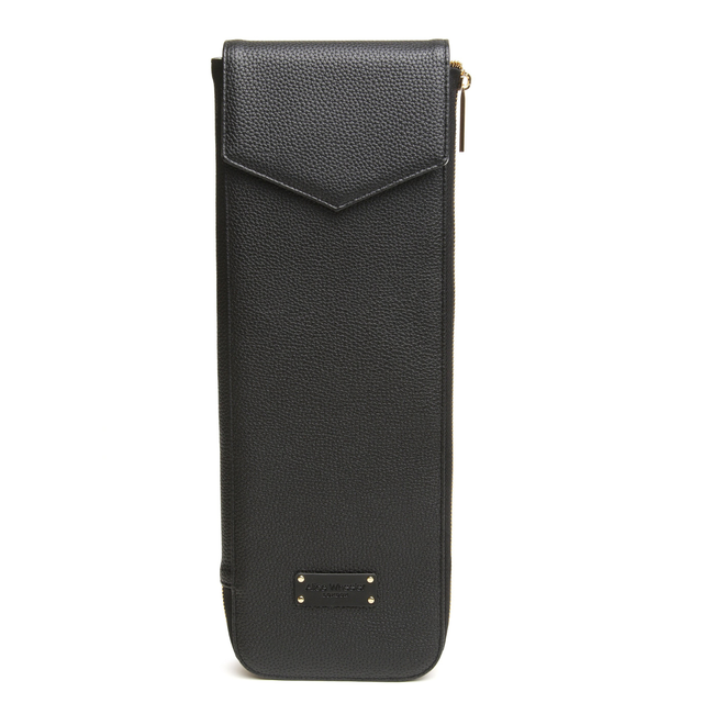 Alice Wheeler Black heat-resistant straightener pouch with gold-tone zip