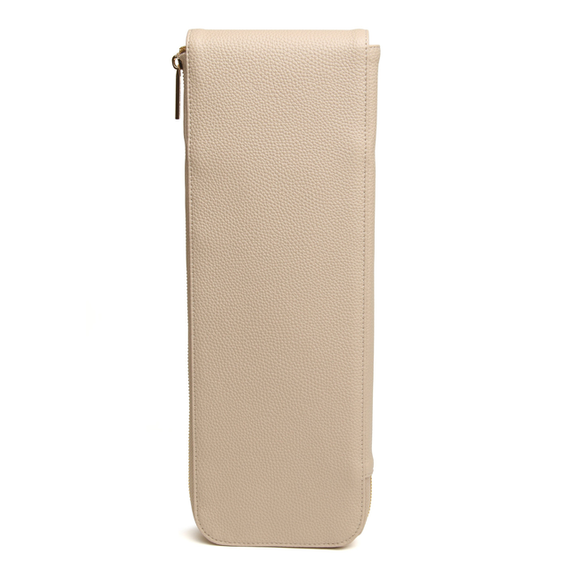 Alice Wheeler Stone heat resistant straightener pouch with gold-tone zip