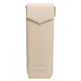 Alice Wheeler Stone heat resistant straightener pouch with gold-tone zip