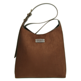 Alice Wheeler Kensington Chocolate Brown Suede Hobo Bag