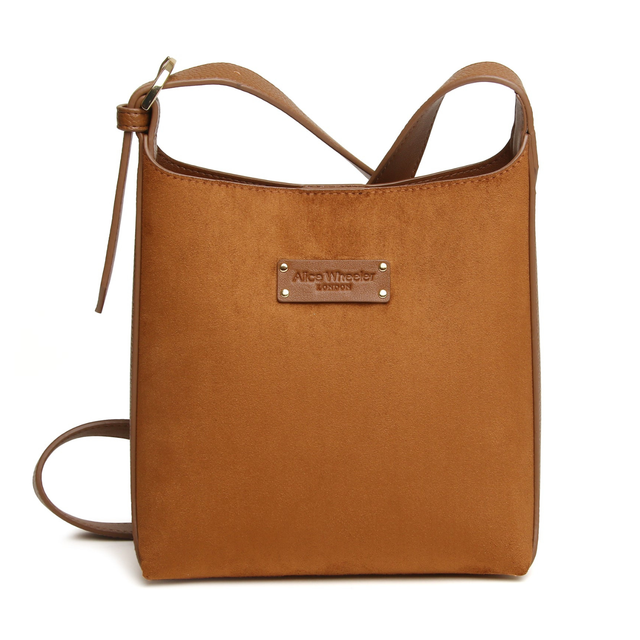 Alice Wheeler Kensington Fudge Suede Mini Hobo Bag