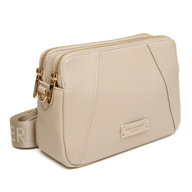 Alice Wheeler Kensington Stone Double Zip Crossbody Bag